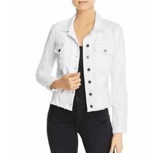 Vanilla Star White Distressed Denim Jacket (Macy’s